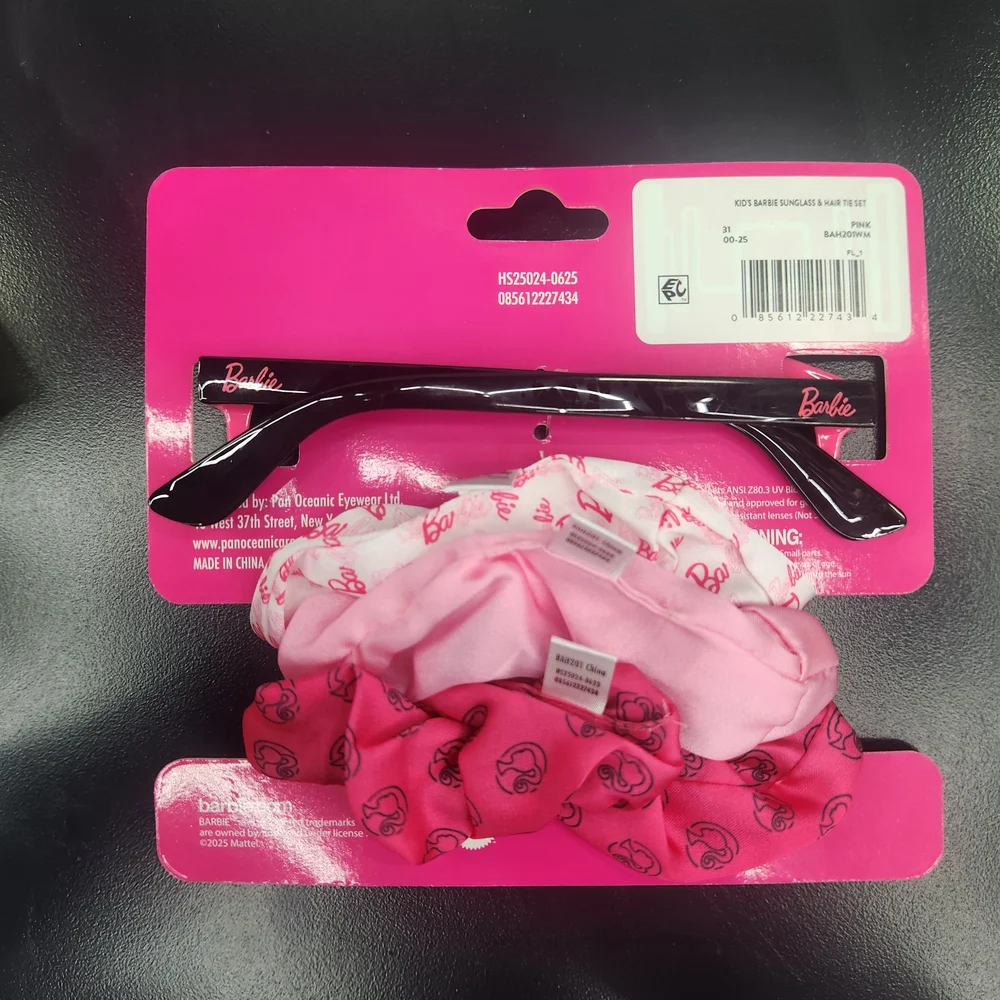 Barbie Stylish Pink Sunglasses & Scrunchies Set